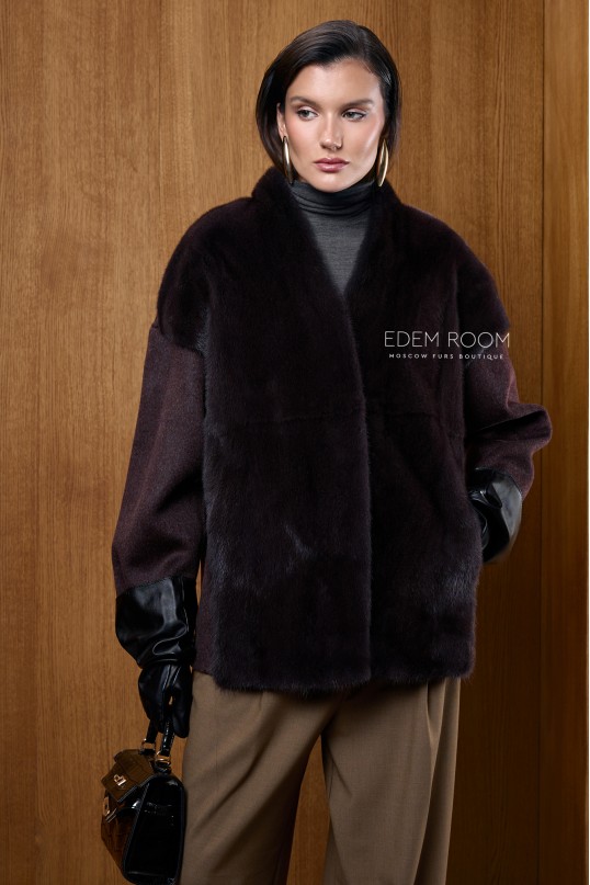 куртка пальто из меха норки