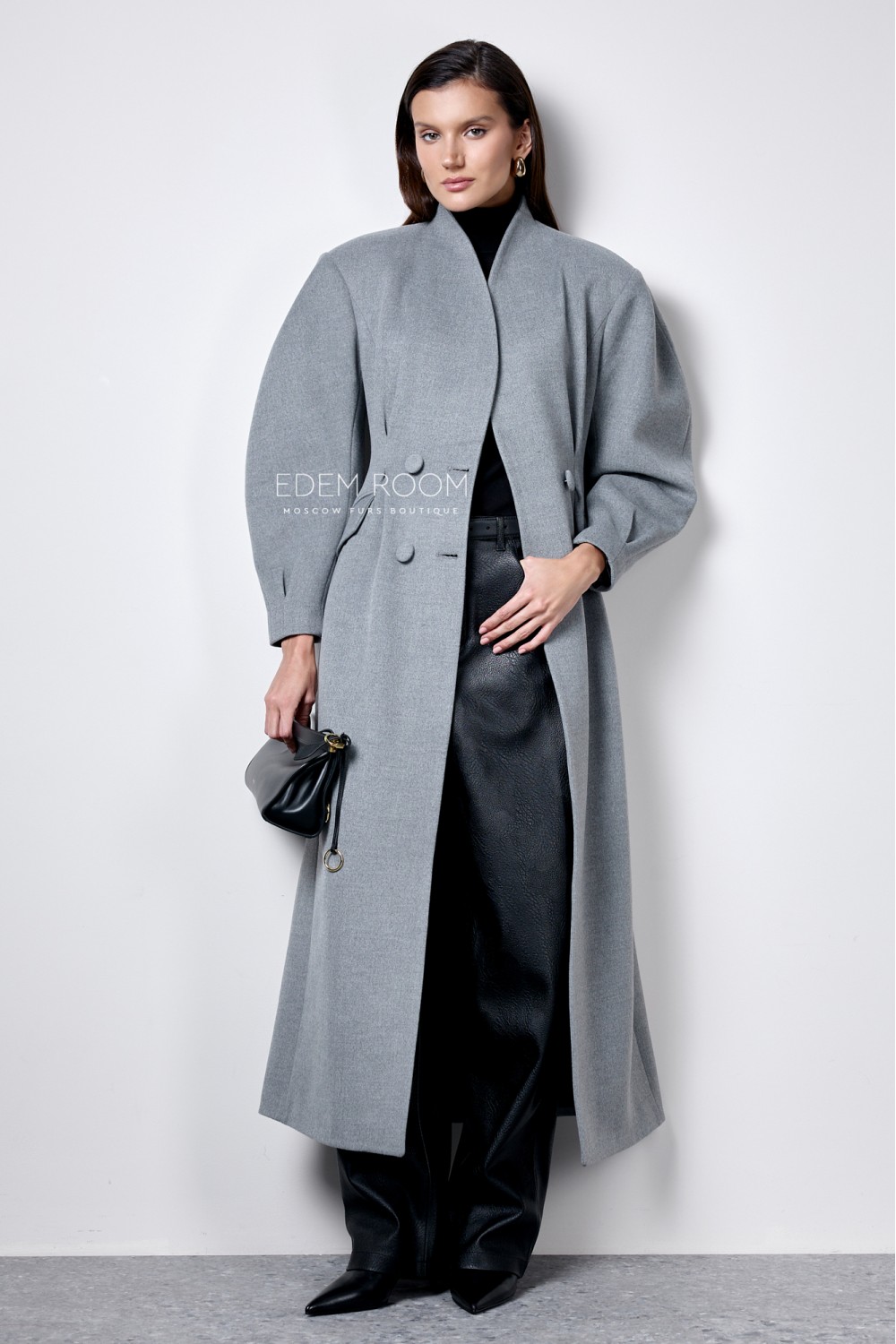 удлиненное пальто из кашемира