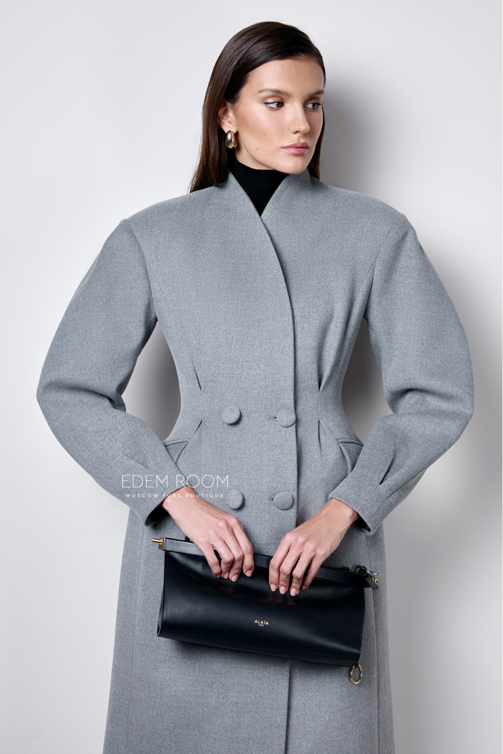 удлиненное пальто из кашемира