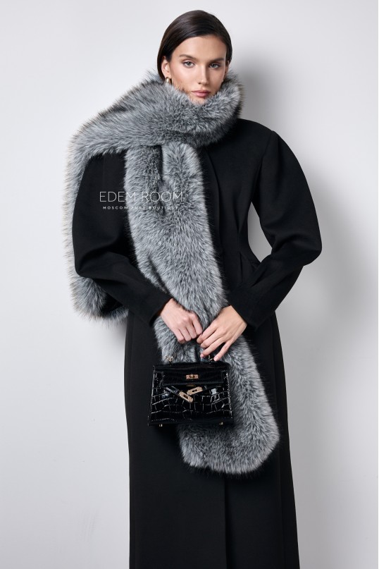 удлинённый шарф из эко - меха