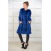 Пальто из чернобурки приятного синего цвета