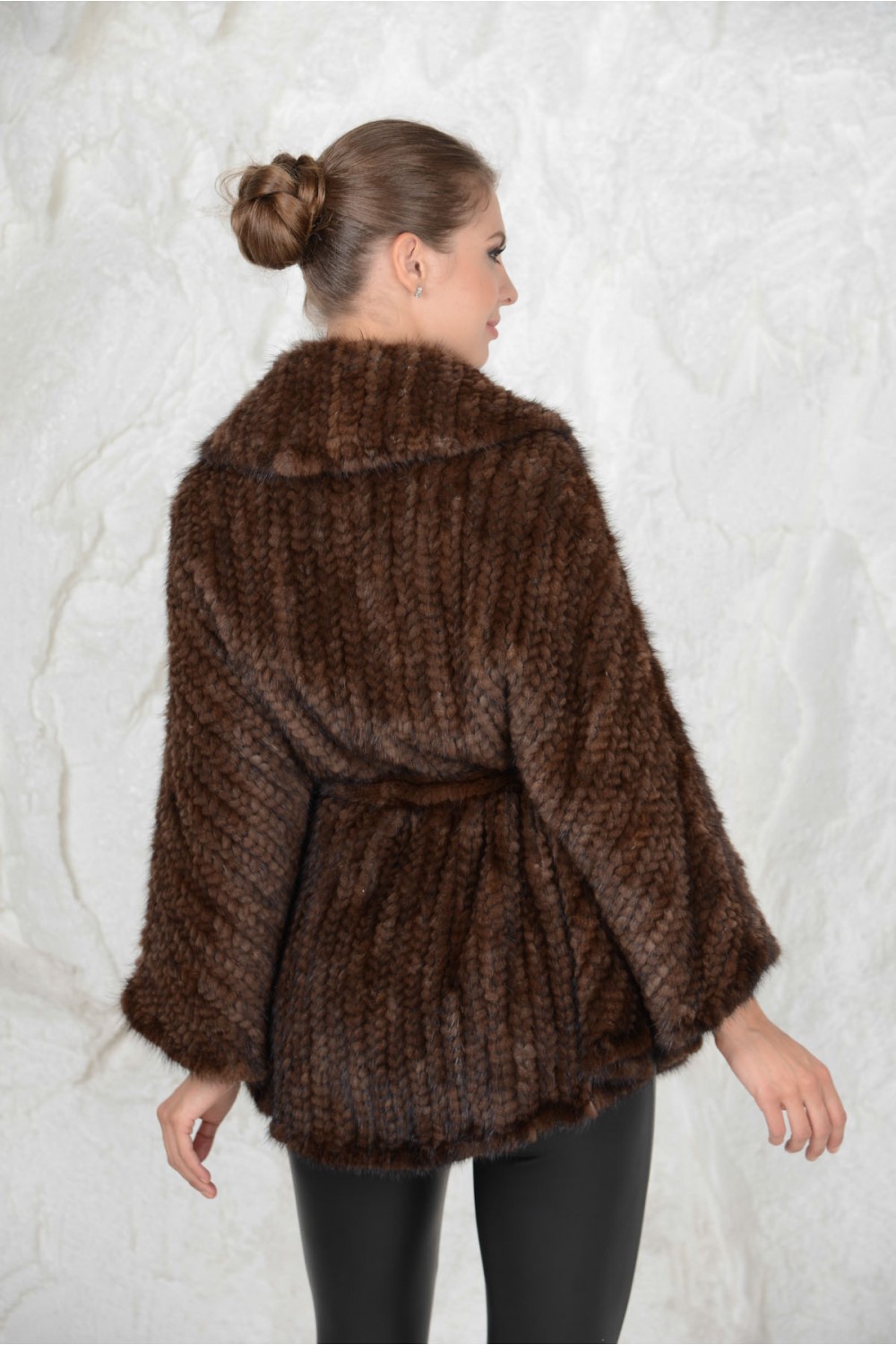 Пальто-пончо с разрезами вместо рукавов (Вязание спицами) – Журнал Вдохновение Рукодельницы
