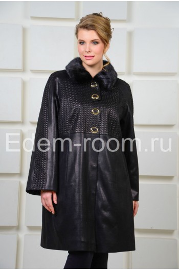 Чёрное пальто для женщин