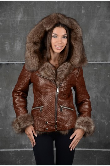 Стильная зимняя кожаная куртка. Новая коллекция!!!