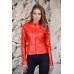 Красная куртка женская. Натуральная кожа