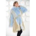 Ультра-модное пальто из меха белого енота